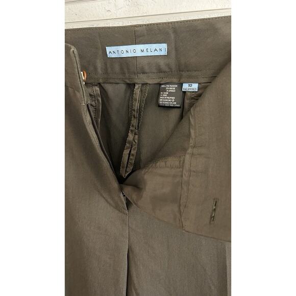 Pants Trousers Wide Leg Cropped NWT SZ 10 Cottage Office Siren Antonio Melani - Picture 2 of 4